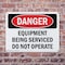 Signmission Equipment Being Serviced Do Not Operate Danger Sign, Plastic, 14in W x 10in L, 2PK OS-2PACK-DS-P-1014-L-1739 - alternate 5